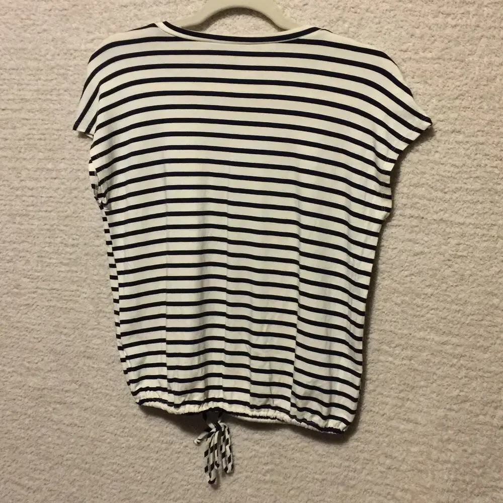 Green Envelope Black White striped Women's tank top size S NWT - Picture 3 of 5